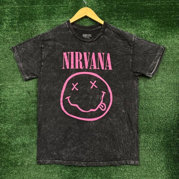 Nirvana Smiley Face T-Shirt Size Medium - Picture 1 of 4